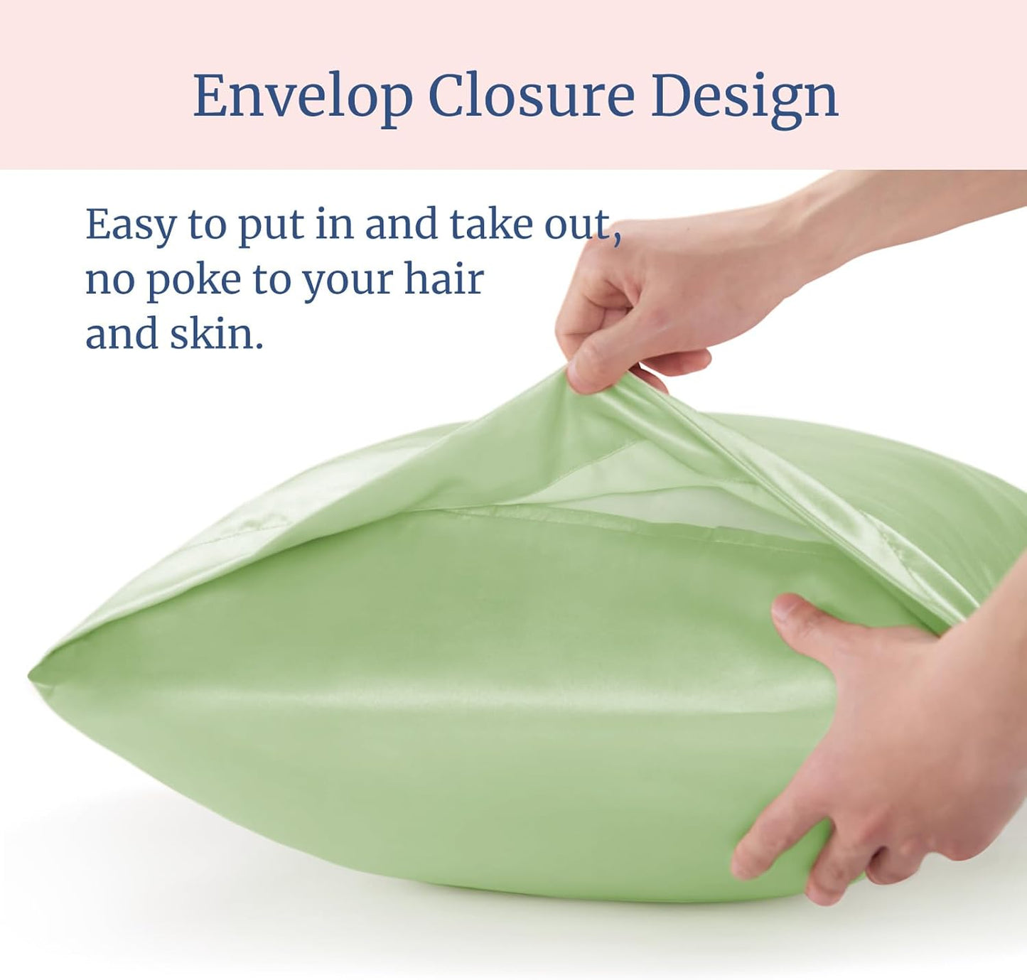 BEDELITE Satin Pillowcase for Hair and Skin, Super Soft Similar to Silk Pillow Cases 4 Pack with Envelope Closure, Cooling Pillowcases for Women Men (20"x30" Queen Size, Gleam)