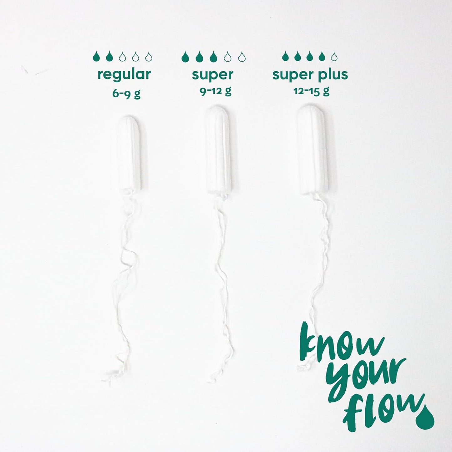 Oi | Organic Initiative - 100% Certified Organic Cotton Non-Applicator Tampons | Ultra-Absorbent, Unscented, Natural, Non-Toxic, Applicator Free | Super | 56 Tampons