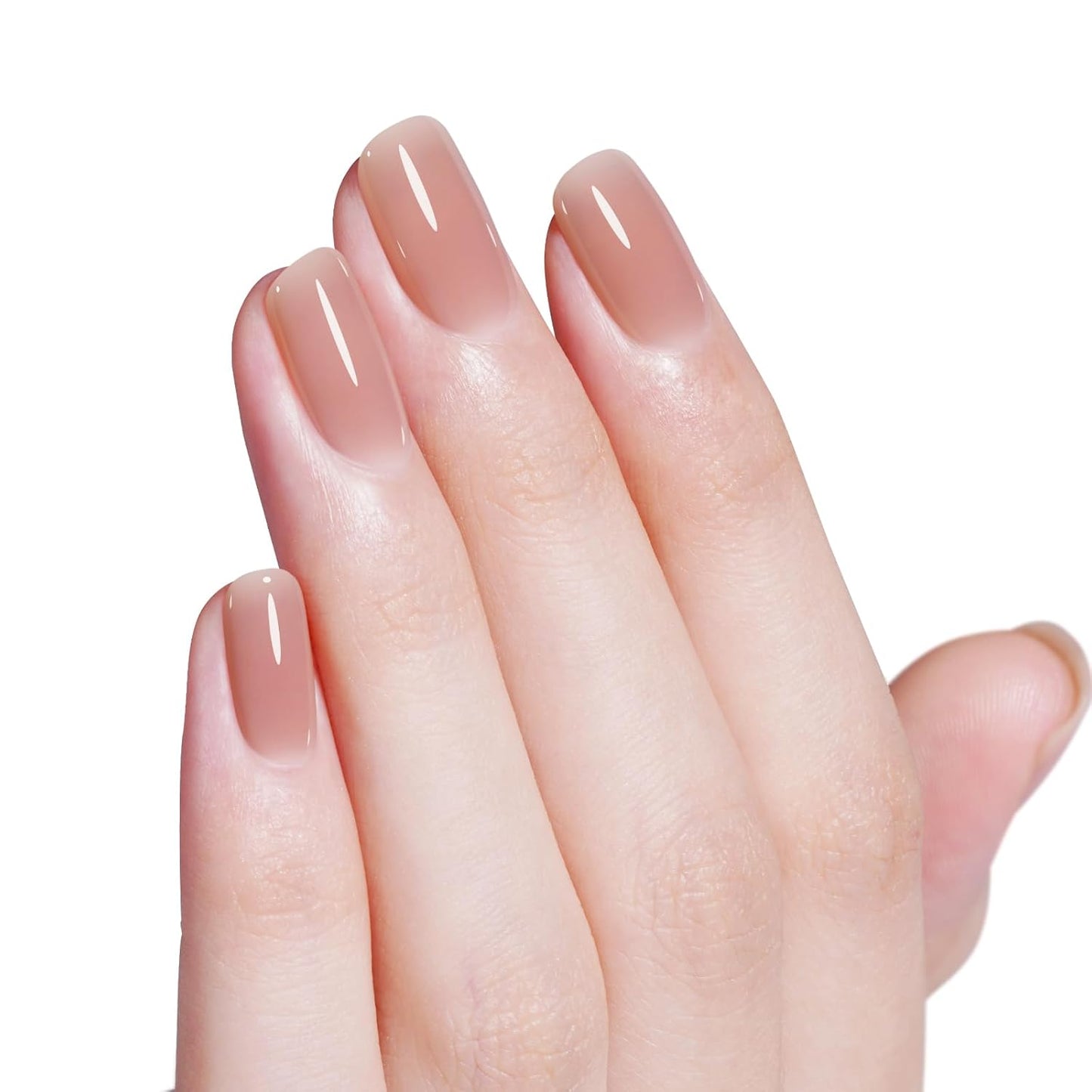 AILLSA Jelly Nude Gel Polish Dark Nude Gel Nail Polish Natural Translucent Nail Polish Soak Off U V Neutral Color Sheer Base Polish for Nail Art DIY French Manicure at Home 0.51 Fl Oz /GB55