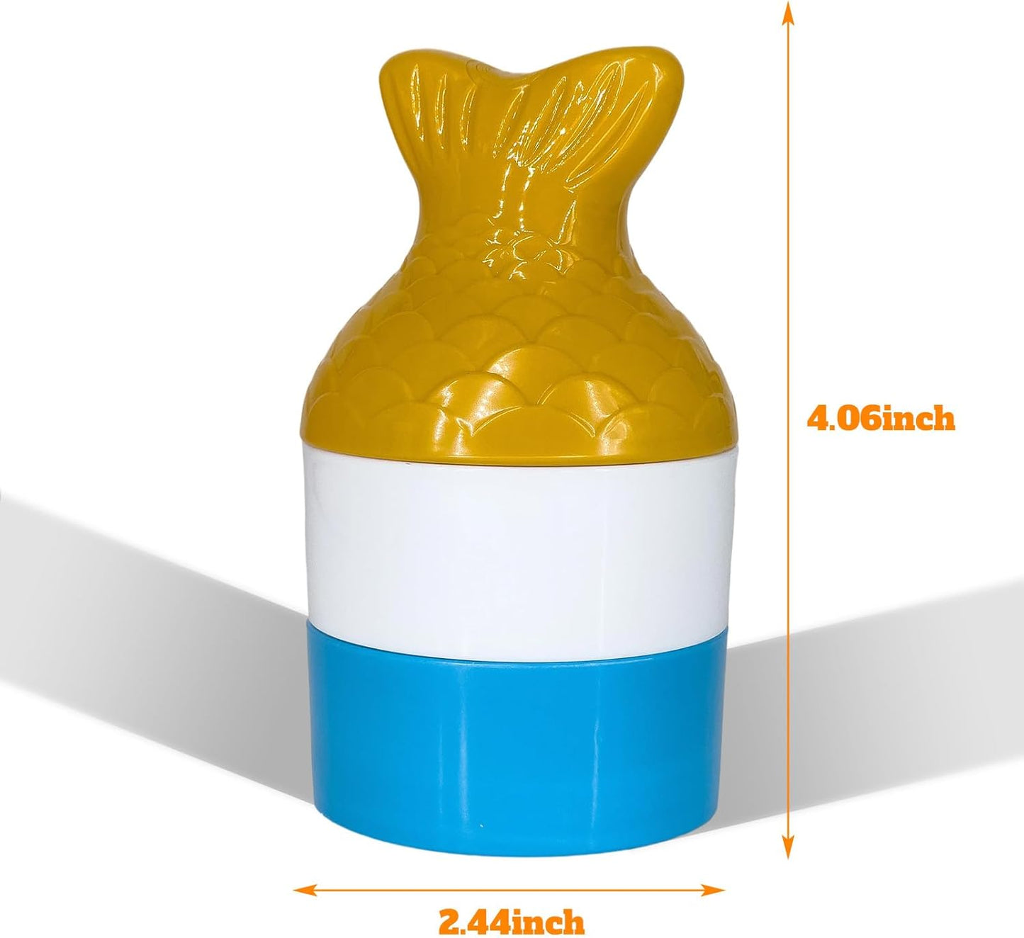 Sunscreen Applicator, Blue Fish Refillable Roll on Sponge Sunscreen Holds 2.5fl oz For Kids Women Men Outdoor Mess Free Portable Travel