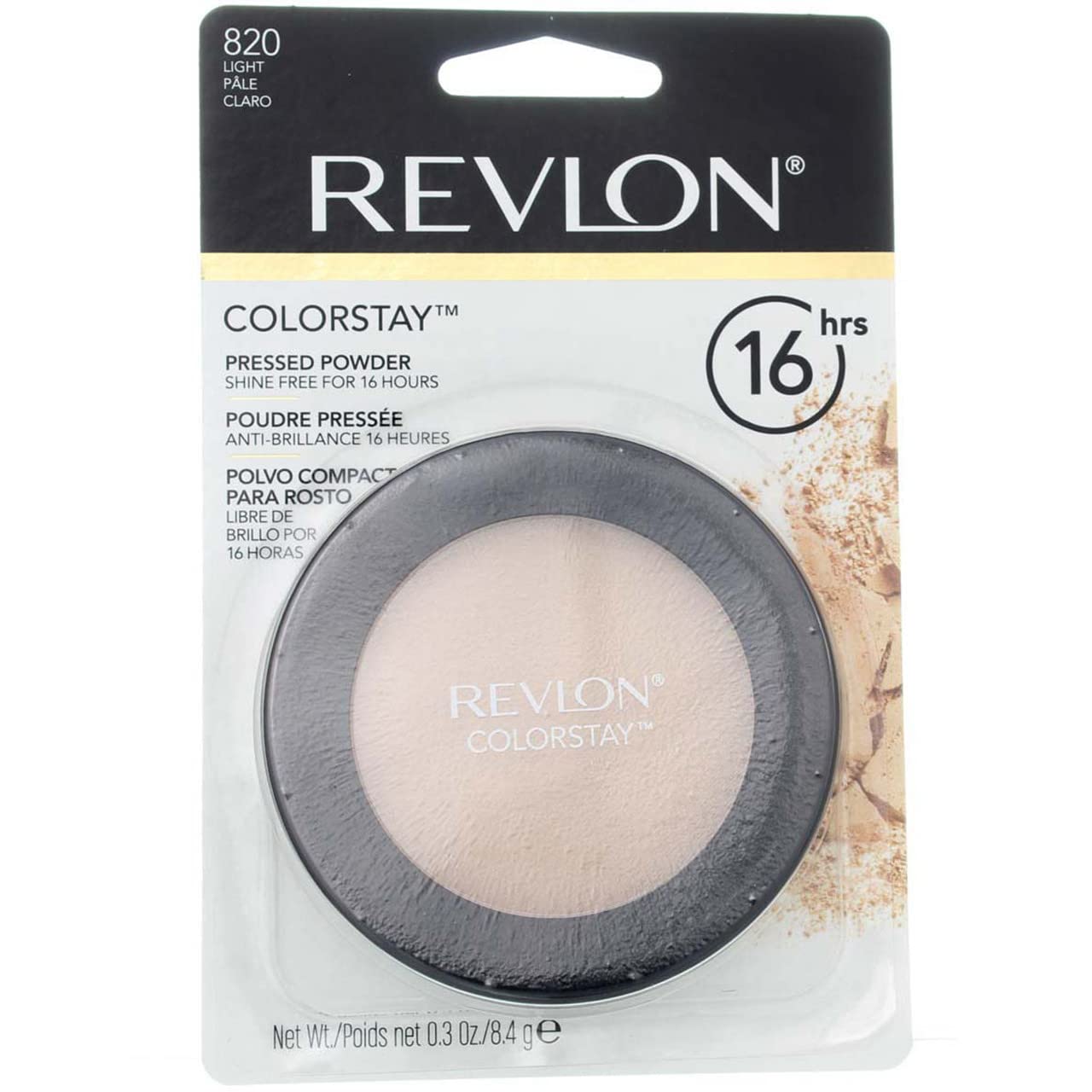 Revlon ColorStay Pressed Powder with SoftFlex, Light 820, 0.3 Ounces (Pack of 2)