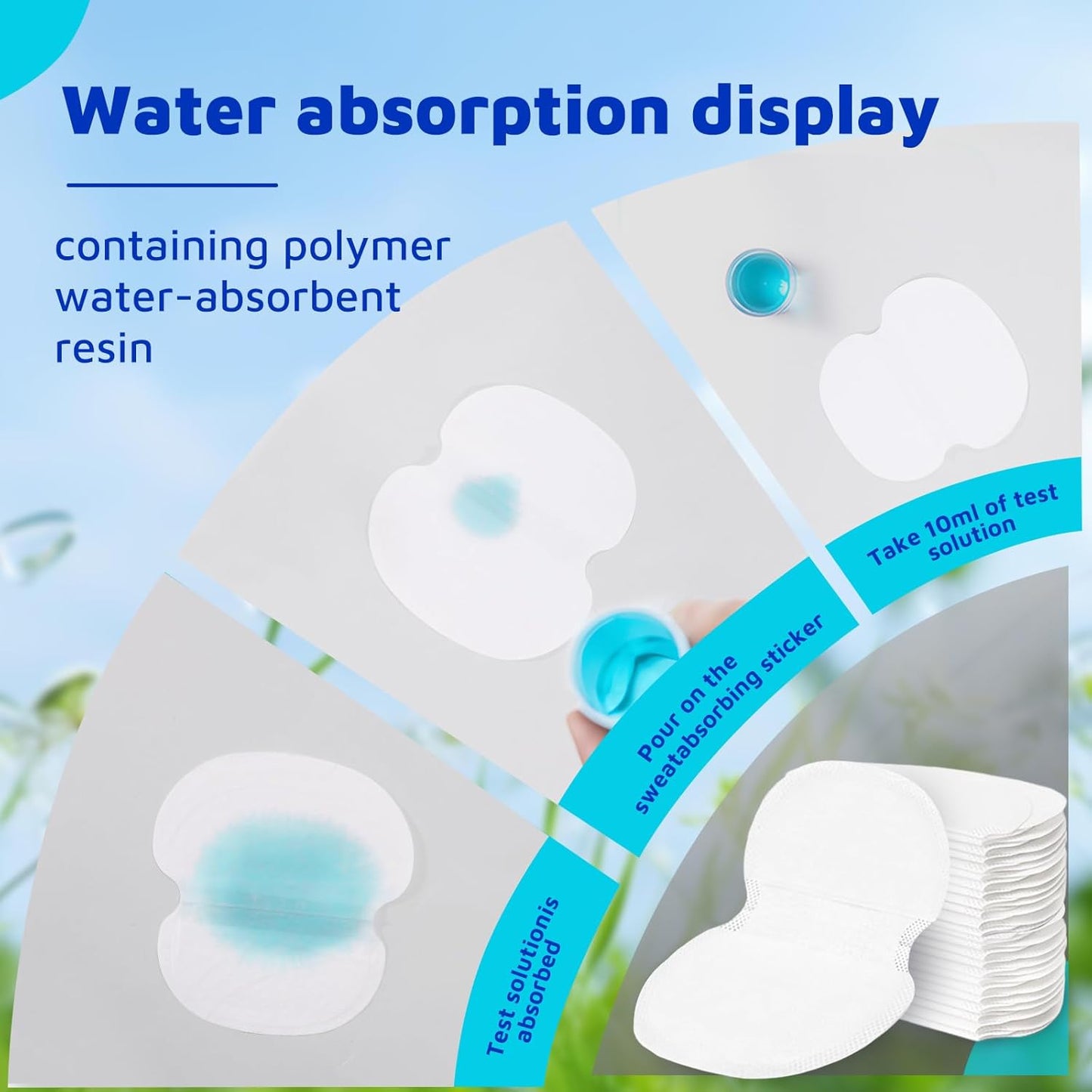 AROIC 130 Pack Armpit Sweat Pads, Large Underarm Pad for Women & Men, Invisible Armpit Sweat Pads for Under Arms, Odor Control, Sweatproof Adhesive Pad for All-Day Comfort No More Sweat Stains