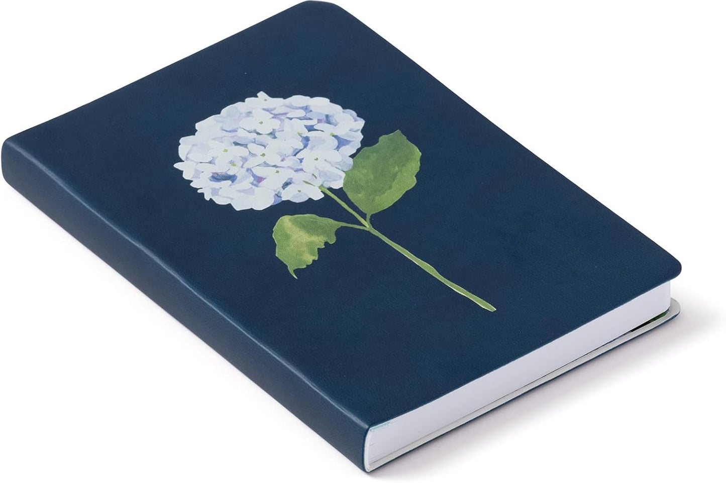 Eccolo Hydrangea Writing Journal Notebook, 256 White Lined Pages, Super Flexible Cover, 5-x-7-inch