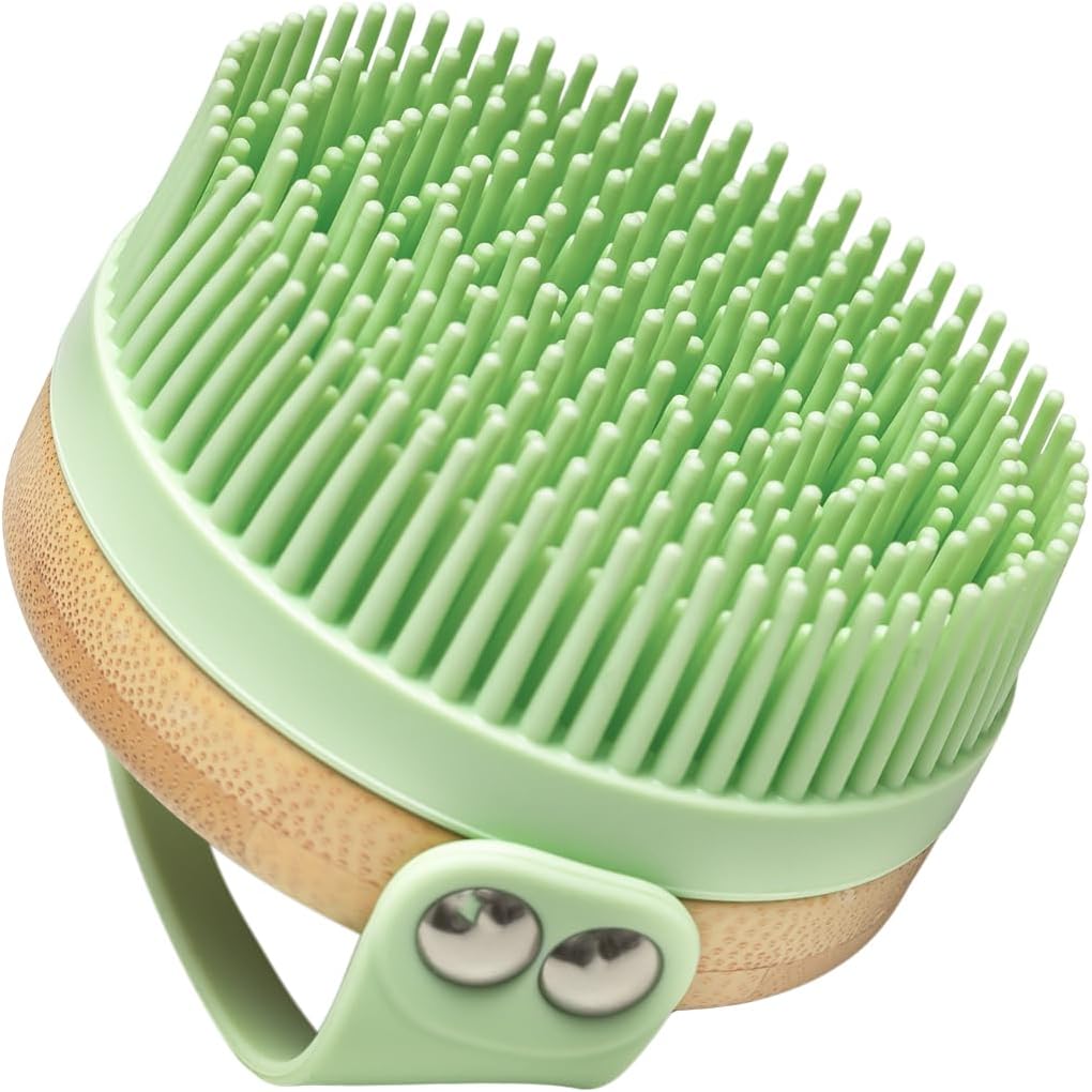 Apex Peak Exfoliating Silicone Body Scrubber for Shower – Deep Clean Body Brush for Men & Women | Gentle Exfoliator & Massage Bath Scrubber | Fast-Drying Hygienic Silicone