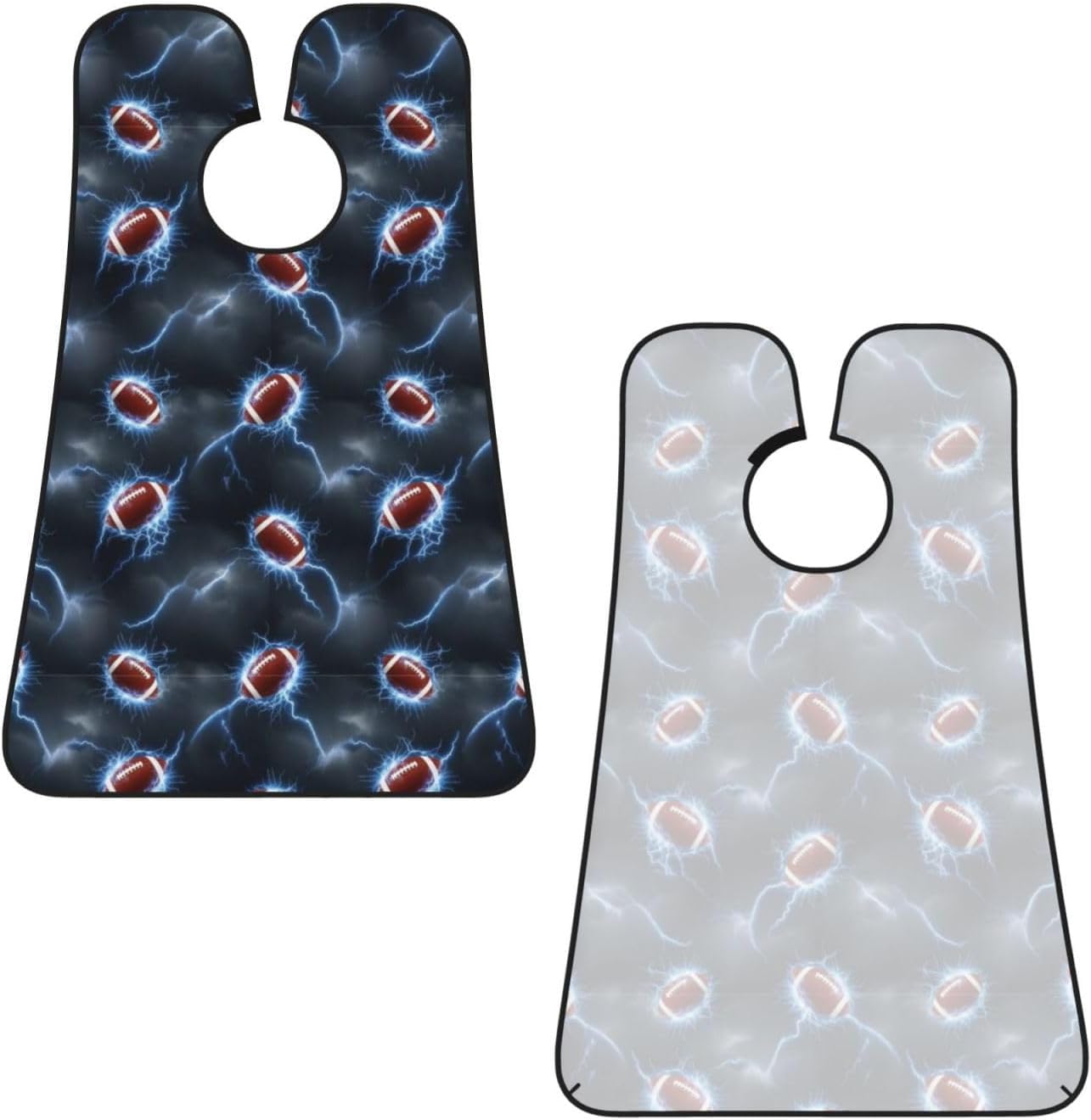 No-Slip Shaving Bib, Beard Grooming Apron with Strong Suction Cups, American Football 3D Print