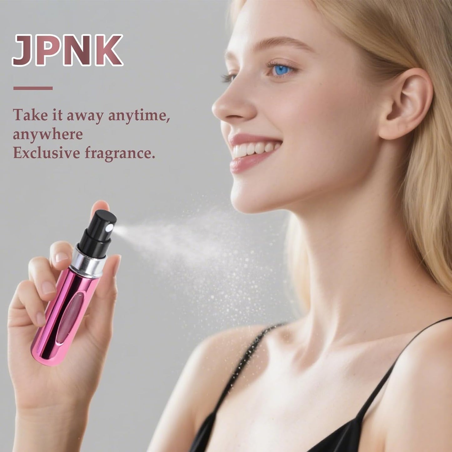 JPNK 5PCS Portable Mini Refillable Perfume Atomizer Bottle, Travel Size Spray Refillable Refill Bottle with bag