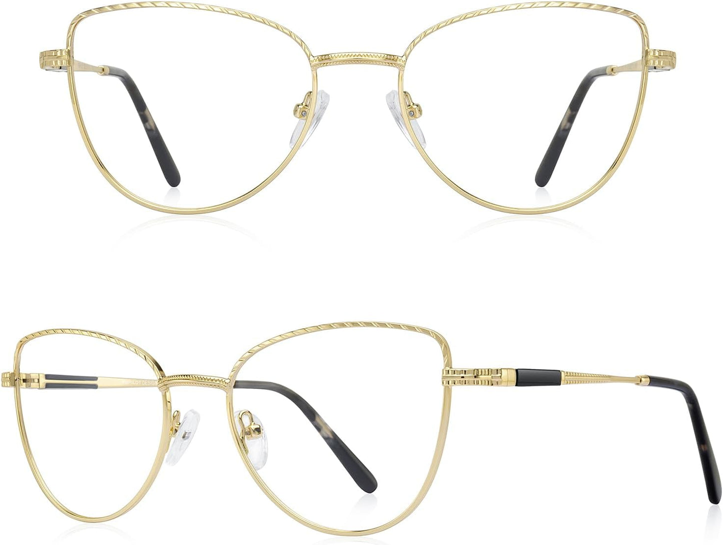 RB. Pilot Retro Cateye Reading Glasses for Women Blue Light Blocking Computer Glasses Spring Hinge Readers