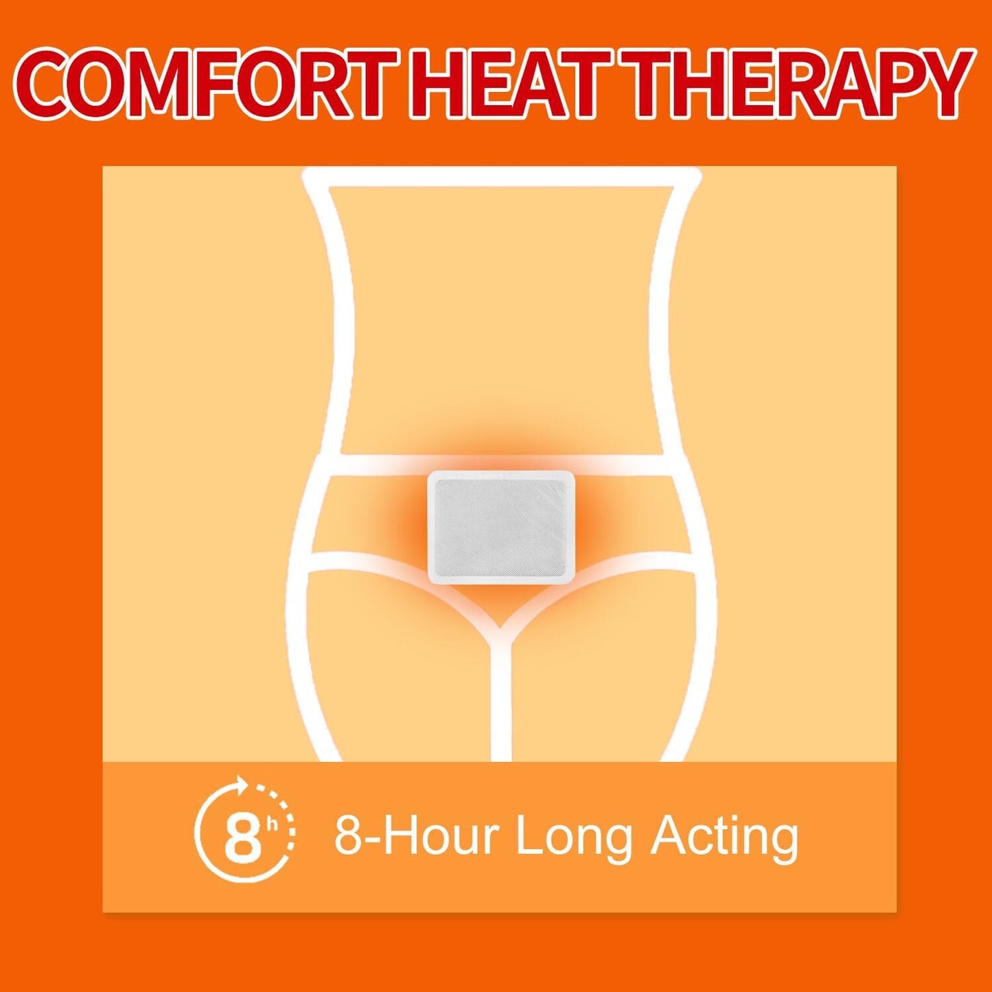 Heat Patches for Menstrual Cramp Relief, Adhesive Heating Patches for Period Cramps, Portable Instant Hot Packs, Travel Size Heat Pads on Cruise- 10 Packs