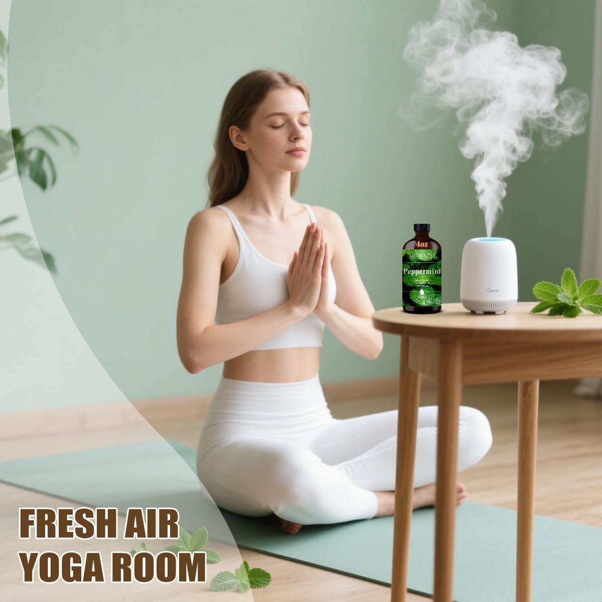 Peppermint Essential Oil, Peppermint Oil 4 Fl Oz 120ML for Diffuser Humidifier Yoga Cleaning DIY Candle Soap Making Essential Oils