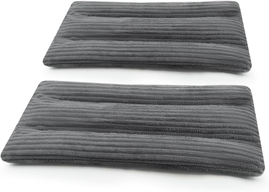 Microwave Heating Pad 6 x 12 Heating Pad Microwave, Microwave Bean Bag Heating Pad for Neck and Shoulders, Moist Heat Pack Pillow Warm Compress for Muscles, Joints, Abdomen (Dark Gray) - 2 Pack