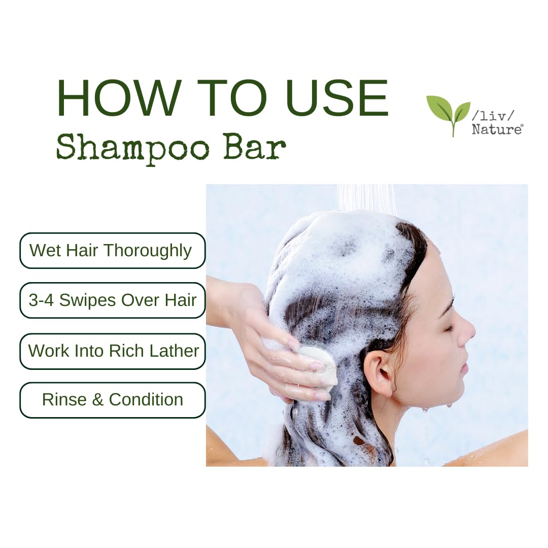 Fragrance Free Shampoo Bar | Clean Non Toxic Shampoos | Hypoallergenic | Gentle, Safe for Sensitive Skin, Psoriasis | Unscented | Travel | Handmade in USA 1-pk