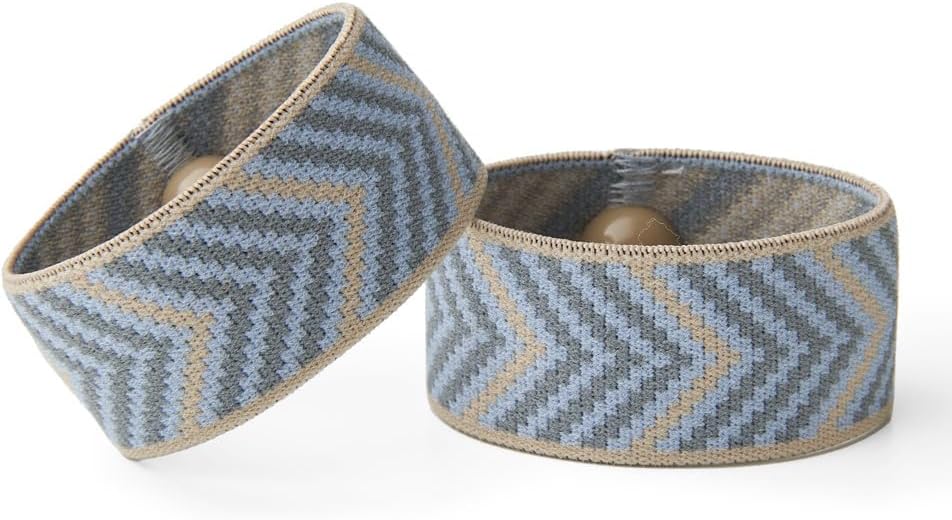 Blisslets Acupressure Relief Band - Cartagena Collection - Parentage (Blue/Camel, Less Than 5 5/8")