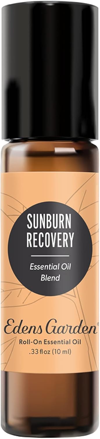 Edens Garden Sunburn Recovery Essential Oil Roll-On Blend- 100% Pure Premium Grade, Natural, Therapeutic, Aromatherapy, Kid & Skin Safe, The Best for Body, Comfort, Face Pre-Diluted 10 ml (.33 fl oz)