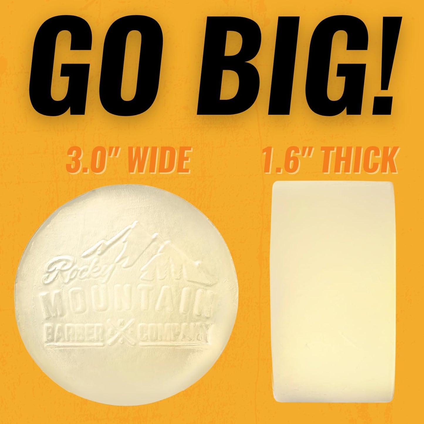 Men’s All-in-One Shampoo & Body Soap Bars – Extra Thick 1.6” Glycerin Hair & Body Soap Bars - 2 Soaps - Spiced Sawdust Scent - with Coconut Oil, Oat Protein & Cedarwood Oil - Made in USA - 14.5 oz