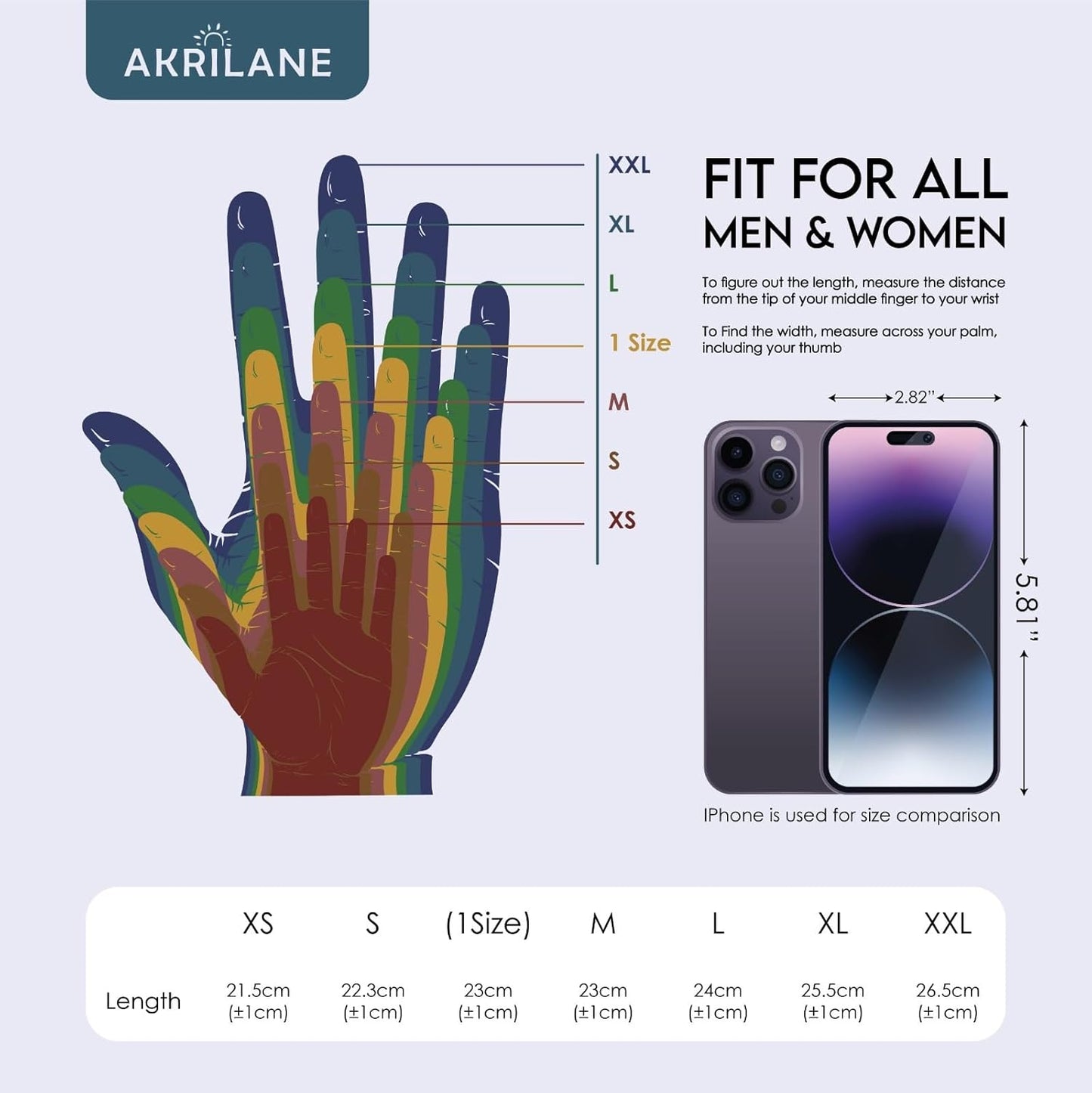 AKRILANE 1 Size 5 Pairs Cotton Moisturizing Gloves for Dry Hands | Eczema, Psoriasis & Skin Spa Treatment for Women & Men | Washable & Reusable with Free Laundry Bag