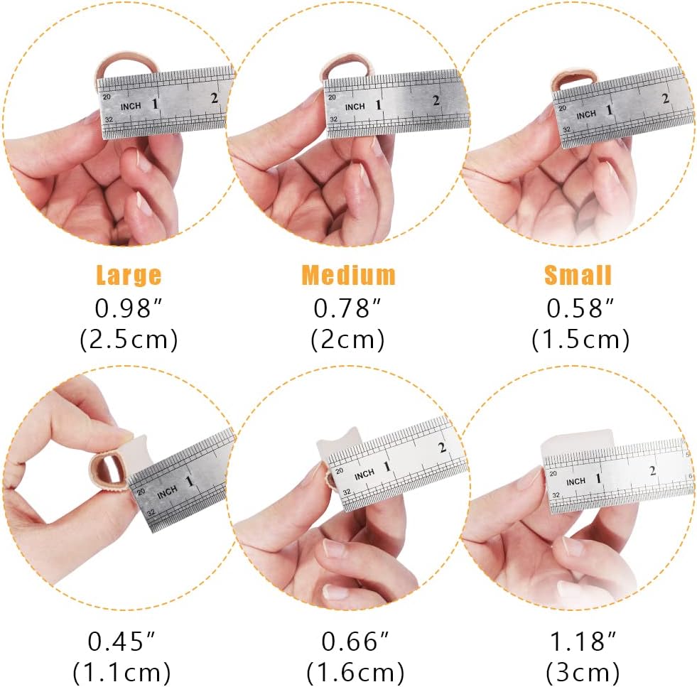 Povihome 8 Pack Gel Toe Spacer Separators, Bunion Corrector for Overlapping Toe with Soft Gel Lining for Hallux & Bunion Pain Relief (3 Pack of Large Size+ 2 Pack of Medium +3 Pack of Small)