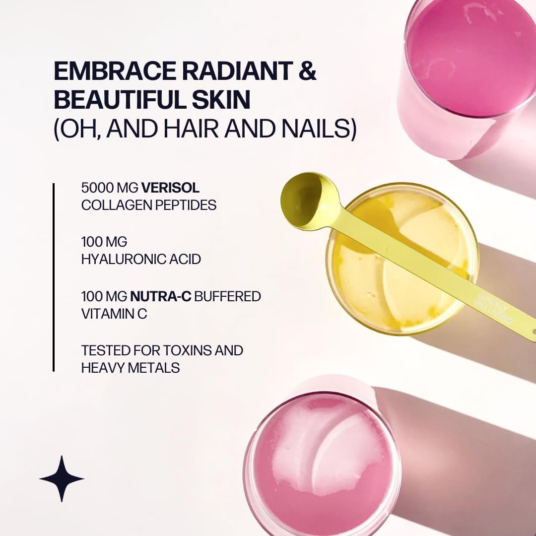 Sparkle Wellness VERISOL Bioactive Hydrolyzed Collagen Peptides | Collagen Powder Supplement with Vitamin C & Hyaluronic Acid for Hair, Skin, and Nail Health | Skin Boost Plus (Orange) [50-Serves]