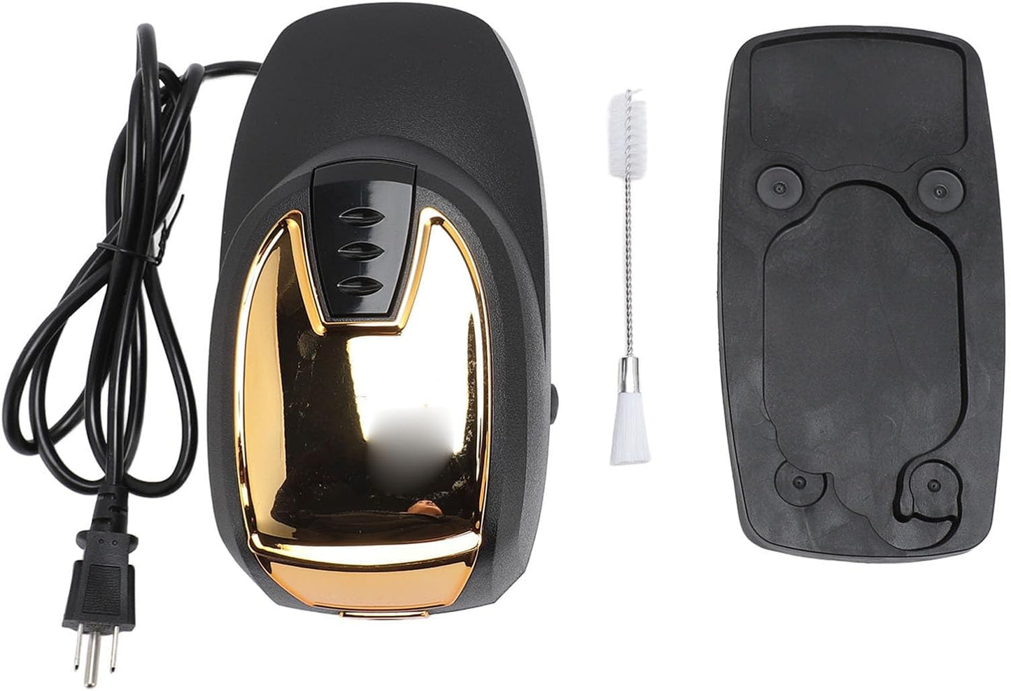 Professional Hot Lather Machine for Shaving Large Capacity Electric Foaming Machine Shaving Foam Machine for Home Salon Barber Shop, Black Gold (US Plug 110V)