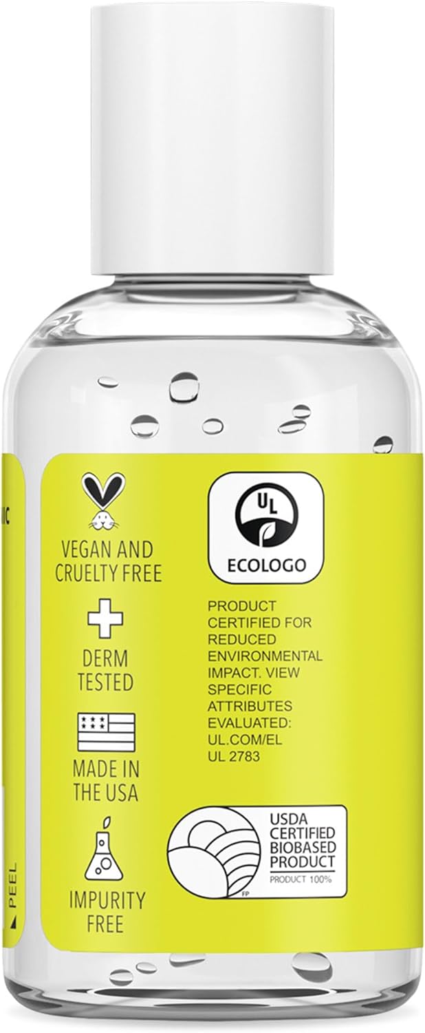 Medical Grade Hand Sanitizer Gel - 97% ORGANIC - 2 FL.OZ. (PACK OF 6)