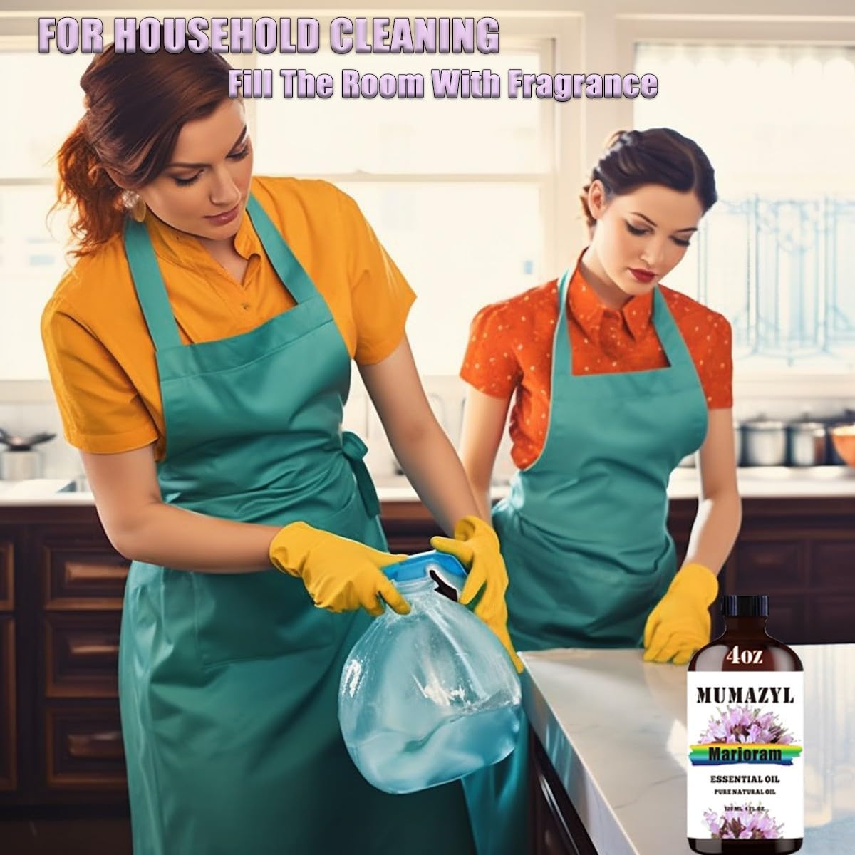 Marjoram Essential Oil, Marjoram Oil 4 Fl Oz 120ML for Diffuser Humidifier Yoga Cleaning DIY Candle Soap Making Essential Oils