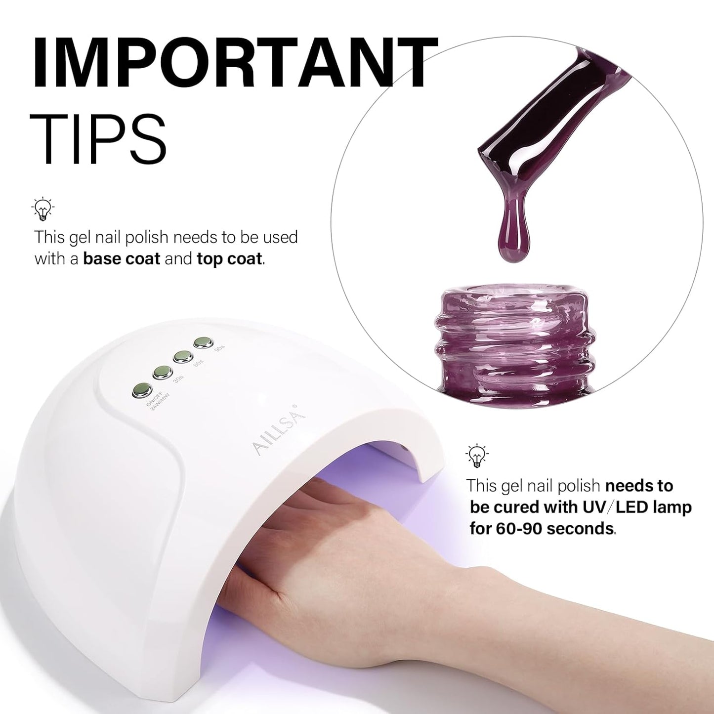 AILLSA Jelly Gel Nail Polish Violet Purple Translucent Gels Polish Jewel Grape Sheer Nail Polish Wine Color Dark Nail Gel Long Lasting Soak Off U V Gel for Nail Art at Home 0.51 Fl Oz /GB91