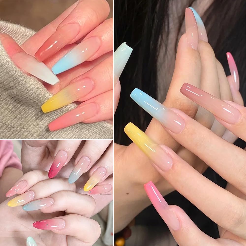 Neon Phosphor Nail Powder Set - 10 Colors, Fluorescent Glitter Gradient, Iridescent Rubbing Dust, Ombre Brush for DIY Nail Art