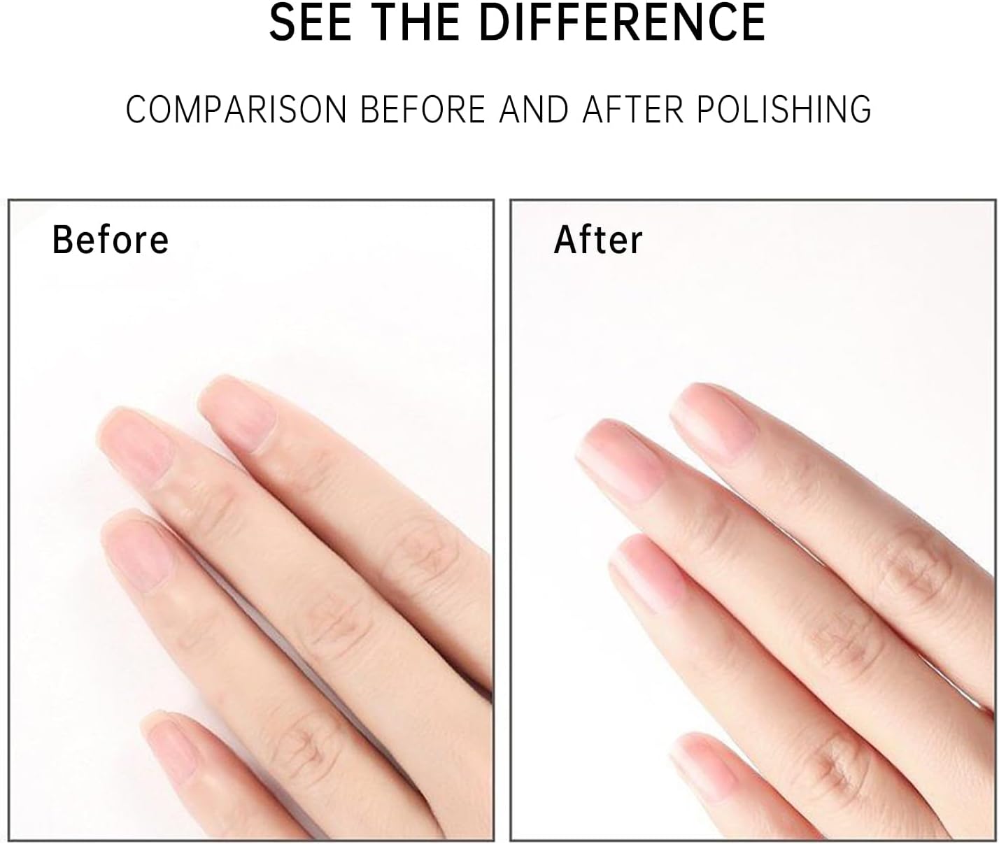 Nail Files and Buffers for Natural Nails Smooth and Polish Gel Surface 400/600/4000 Grit (C-Cuboid)