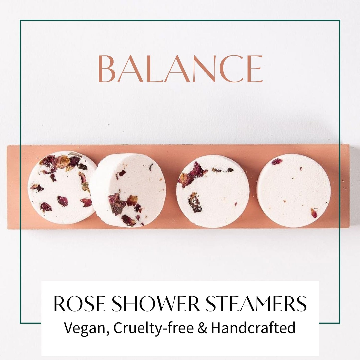 Thulisa Naturals Rose Shower Steamers Aromatherapy | Organic Shower Bombs with Essential Oils | Self Care Christmas Birthday & Spa Gifts for Women & Men | Stocking Stuffers | 4 Pack