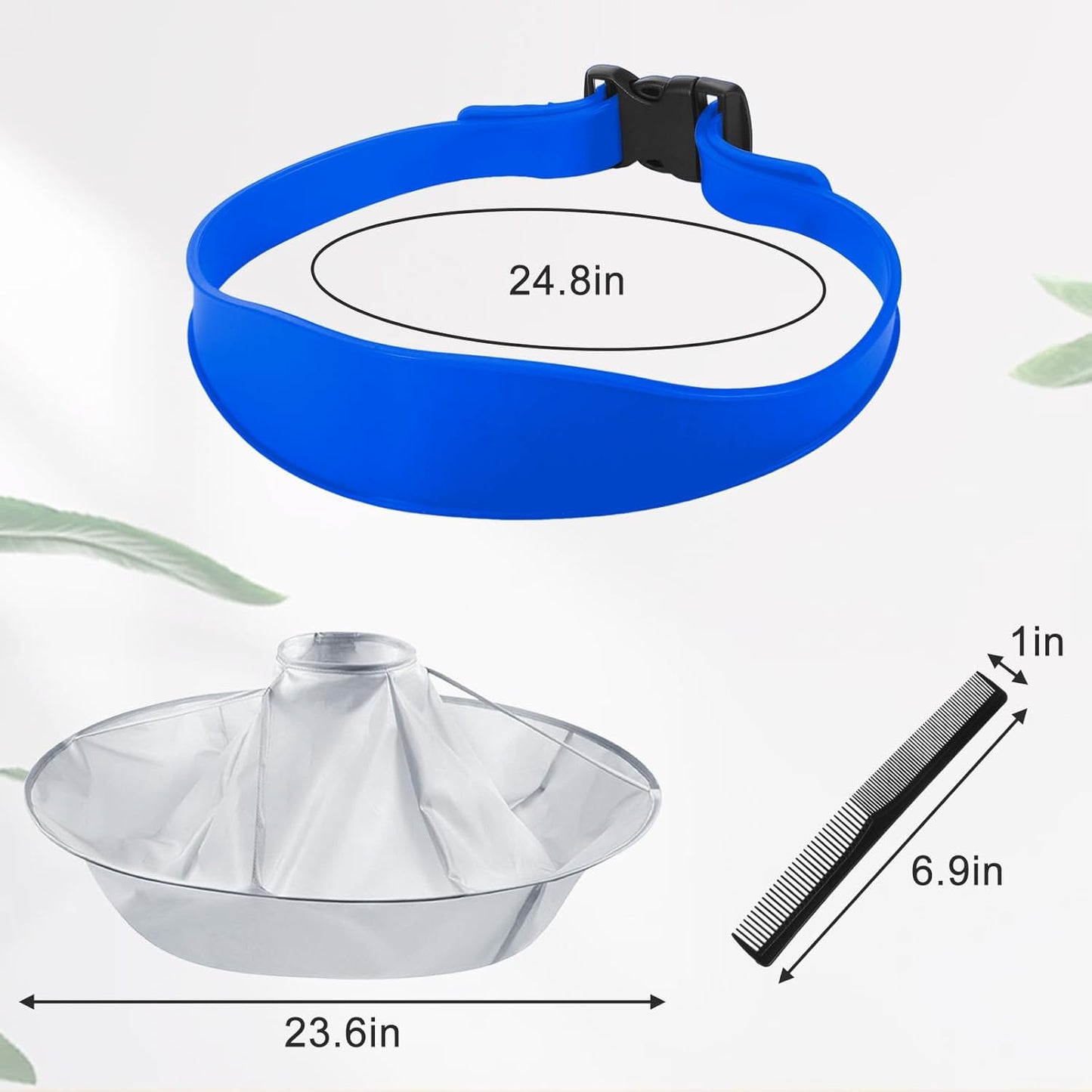 Fade Haircut Guide for Men, Self Haircut Kit for Men, Include Hair Cutting Guide & Cape Umbrella & Comb, Neckline Shaving Templat, DIY Hair Cutting Accessories Tools for Home (Blue)