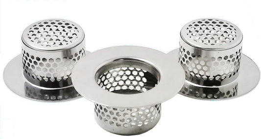 Bathtub Drain Cover, Bathtub Strainer, Drain Hair Catcher for Bathtub Laundry Utility Sink, Fit Hole Size 1.5" and Depth More Than 1" (3-Pack)