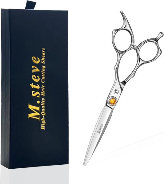 Professional Hair Cutting Scissors 6.3 Inch, VG10 Stainless Steel Barber Shears, Extremely Sharp Hairdressing Scissors for Salon & Home Use, Ambidextrous Left Right Hand