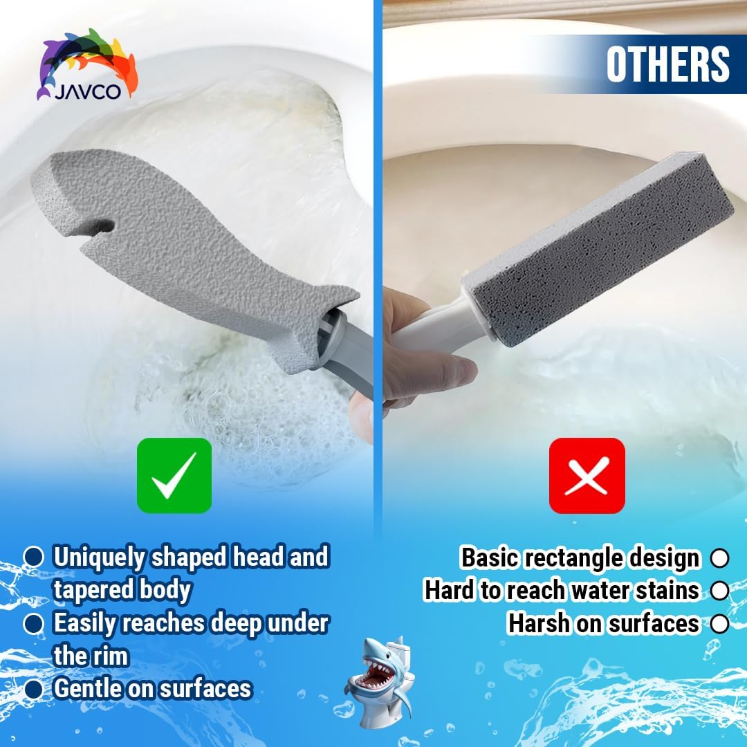 2 PACK Pumice Stone for Toilet Cleaning | Toilet Pumice Stone with Handle | Pumice Cleaning Stone for Toilet Bowl