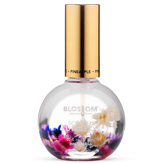 Blossom Cuticle Oil for Nails, Hydrating, Moisturizing, Scented Nail Oil Cuticle Care, Infused with Real Flowers, Made in USA, 0.92 fl. oz, Pineapple