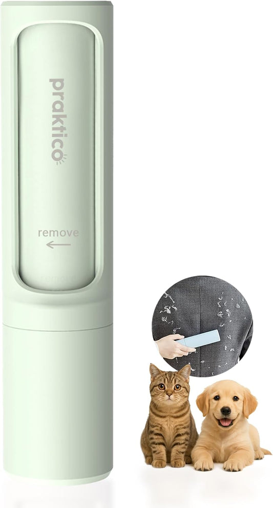 Reusable Lint Roller – Portable & Compact Pet Hair Remover for Clothes, Furniture & Car | Eco-Friendly, Washable & Durable (Green)