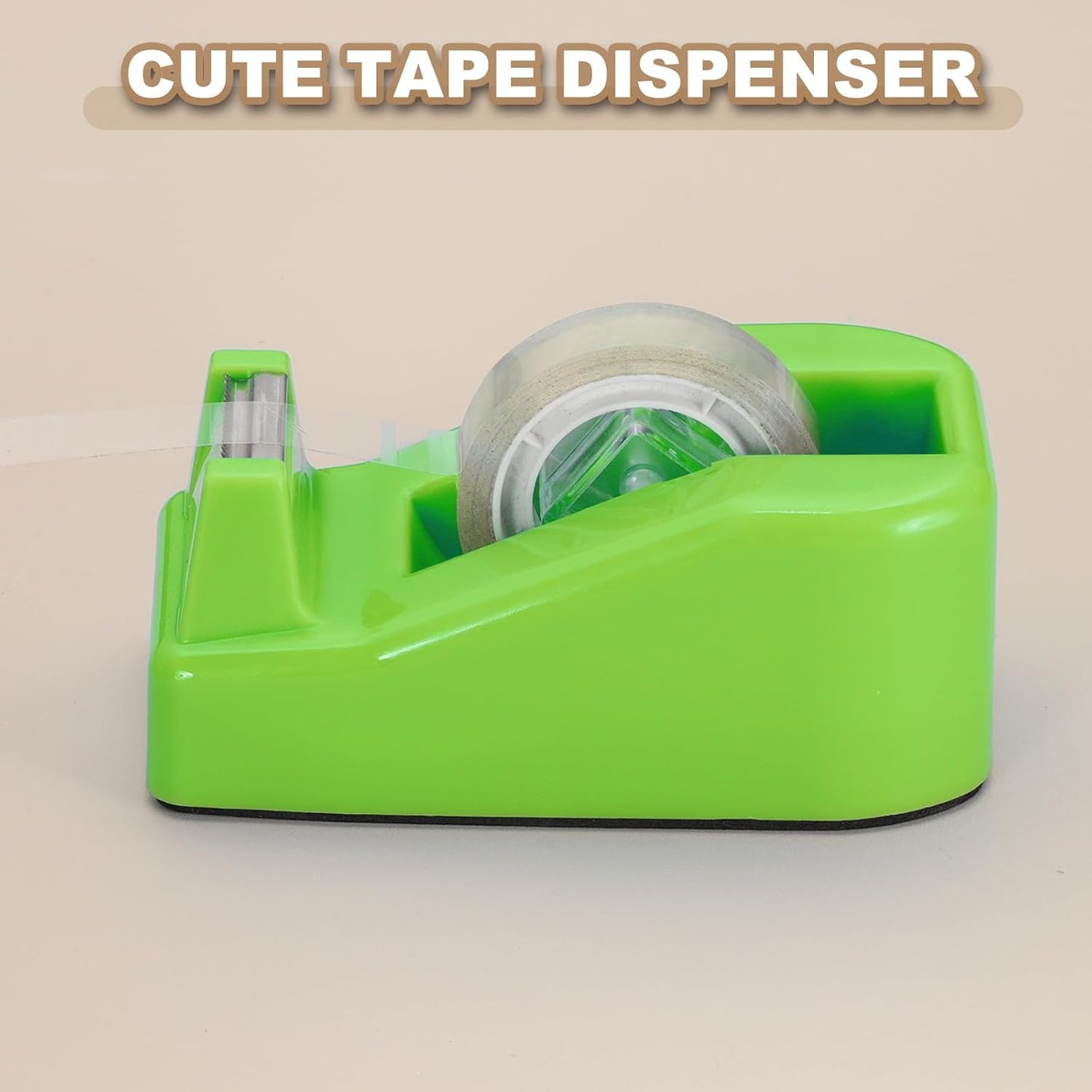 PATIKIL 2pcs Tape Dispenser Desk, Small Tape Dispenser Cute Desktop Dispenser Holder for Tape Office Desktop, Green Cyan