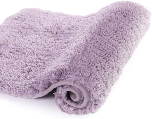 Walensee Bathroom Rug Non Slip Bath Mat for Bathroom (16 x 24, Lavender) Water Absorbent Soft Microfiber Shaggy Bathroom Mat Machine Washable Bath Rug for Bathroom Thick Plush Rugs for Shower