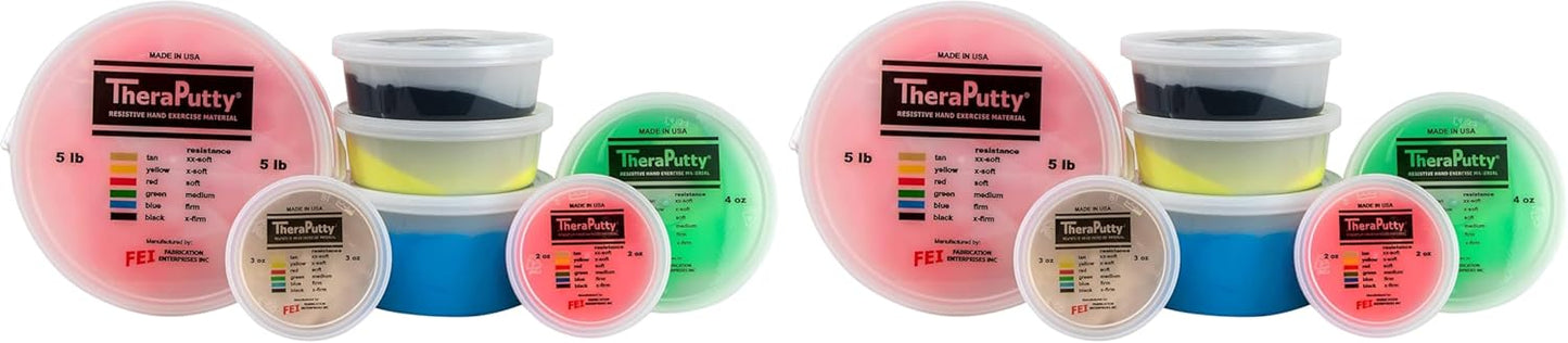CanDo TheraPutty Standard Hand Exercise Putty for Rehabilitation, Exercises, Hand Therapy, Occupational Therapy, Hand Strengthening, Improve Motor Skills, Stress Relief (Pack of 2)