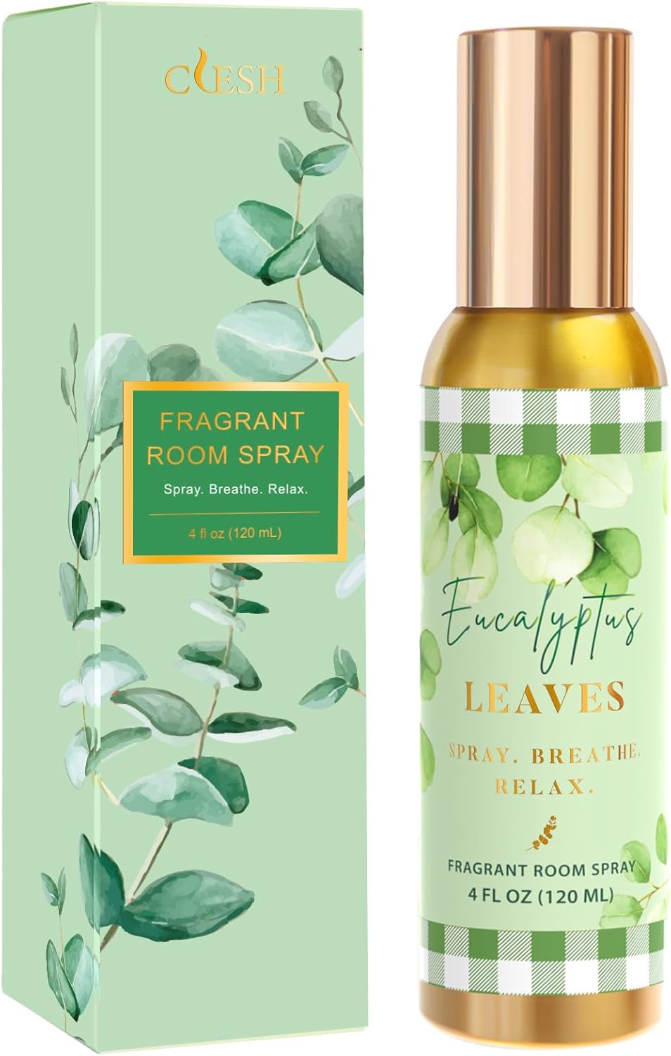 Room Spray, Eucalyptus Leaves, 4 fl oz, Air Freshener for Home, Long-Lasting Odor Eliminator for Bathroom and Office
