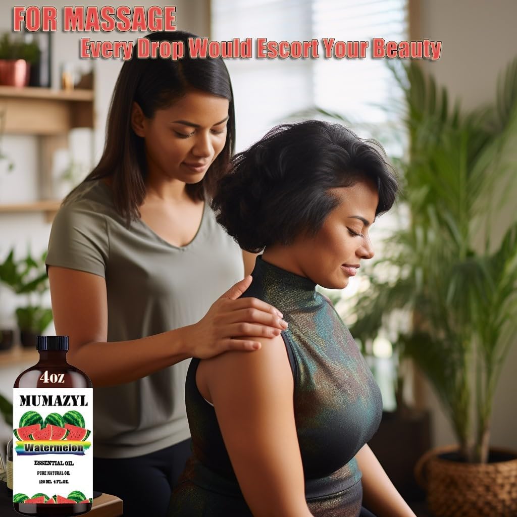 Watermelon Essential Oil, Watermelon Oil 4 Fl Oz 120ML for Diffuser Humidifier Yoga Cleaning DIY Candle Soap Making Essential Oils