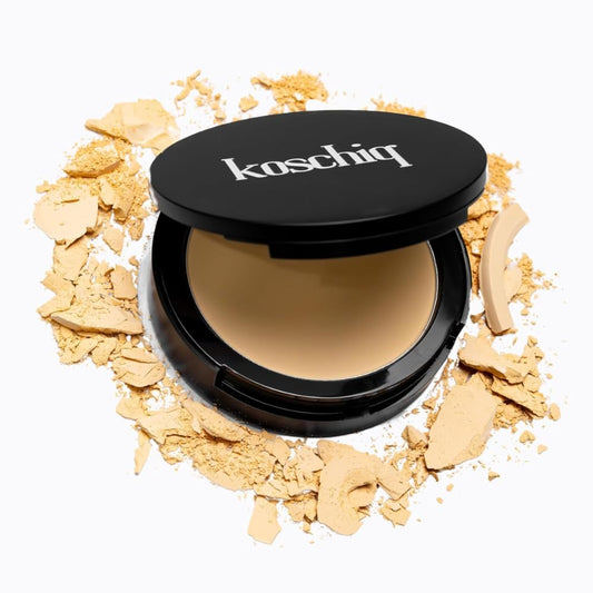 Koschiq Soft Matte Powder + Foundation – 2-in-1 Compact with Oil Control & Blurring Effect | 24hrs stay Longwear, Buildable Matte Finish | k-30. Fair with warm neutral undertone)