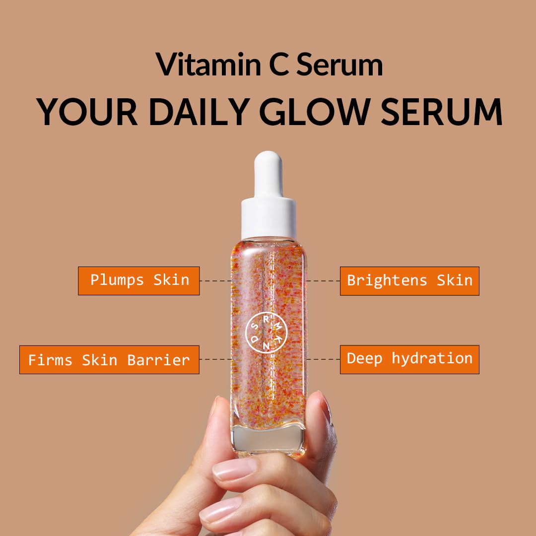 SERUMKIND Vitamin C Serum for Korean Face Skincare – Brightening for Dark Spots, Pore Refining, Discoloration Correcting – With Niacinamide – Reduces Fine Lines and Wrinkles