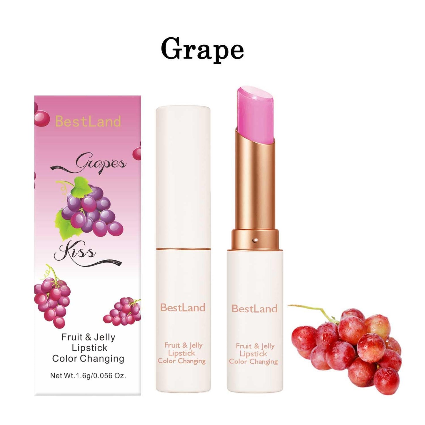3 Pcs/Set Avocado, Grape & Blueberry Jelly Lipstick Set, Color Changing Lip And Cheek Stain | PH-Activated Temperature Reactive Moisturizing Lipstick for Dry & Mature Lips, Hydrating Long-Lasting Lip