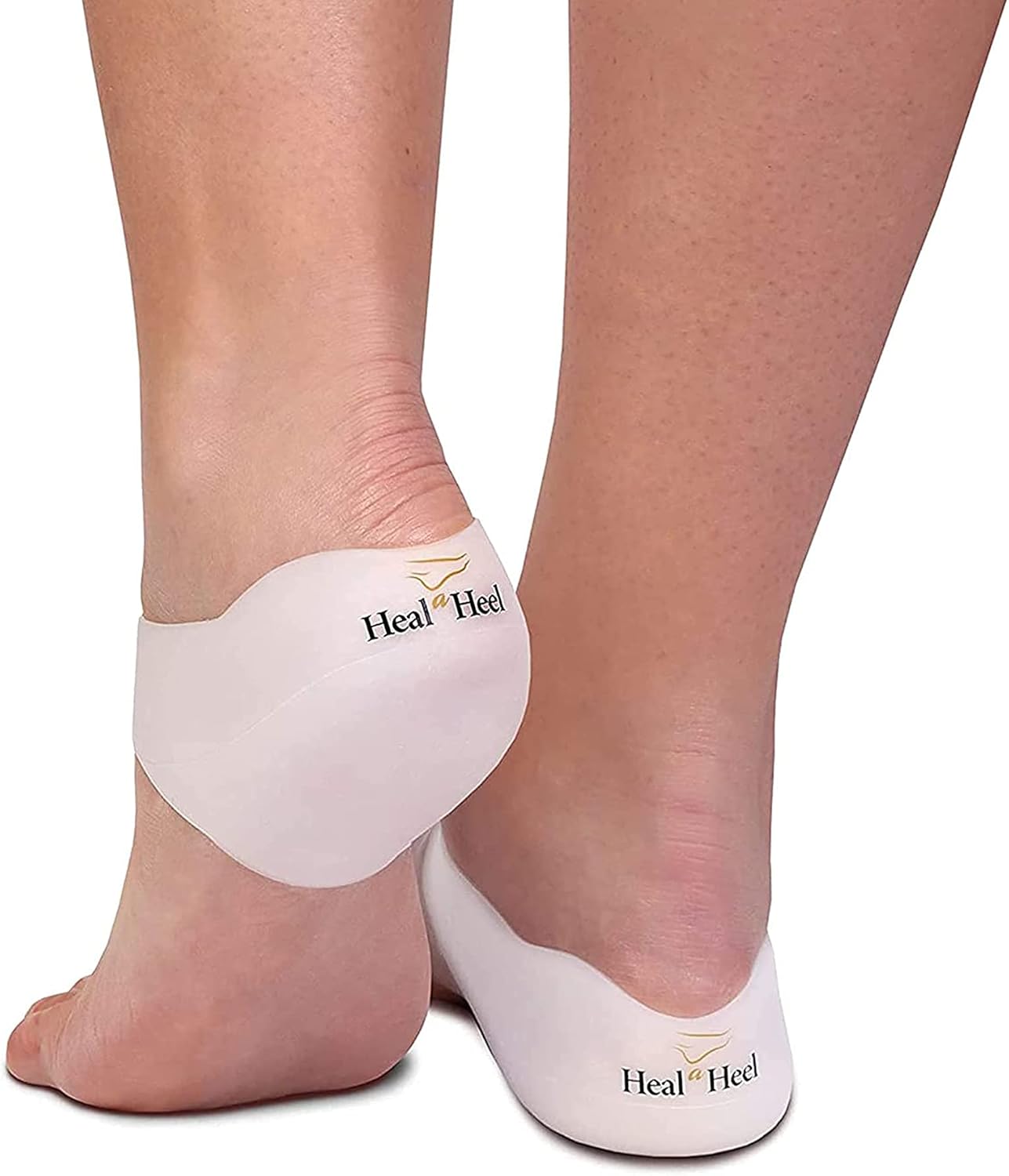 Silicone Heal Cups (Medium) | Heel Cups for Cracked Heels | Comfortable and Durable Heel Cup for Cracked Heel Repair | Cracked Feet Treatment | Silicone Socks | Natural Dry Heel Solution