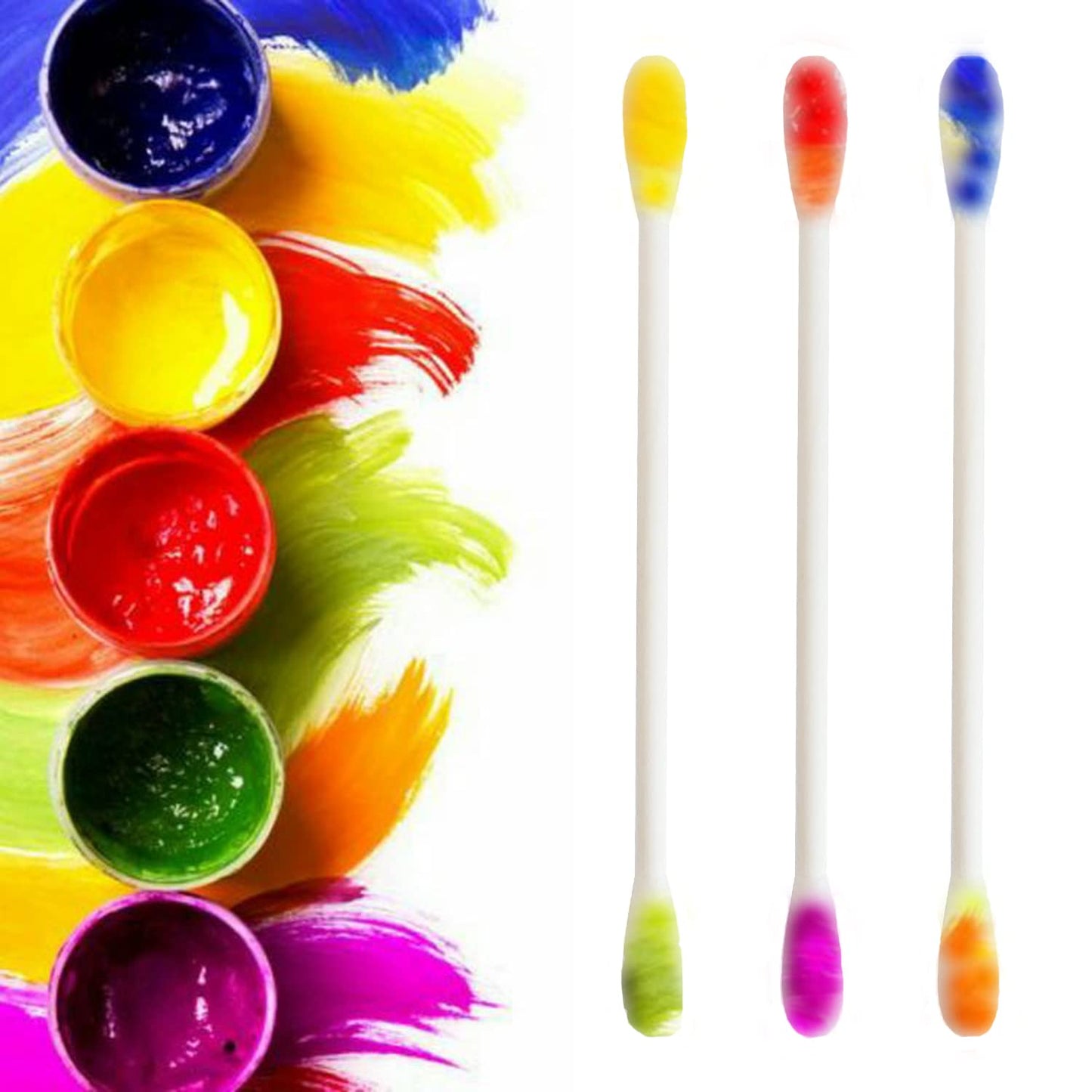 Natural Paper Cotton Swabs 2000ct, Biodegradable Double Tips Cotton Buds for Personal Care