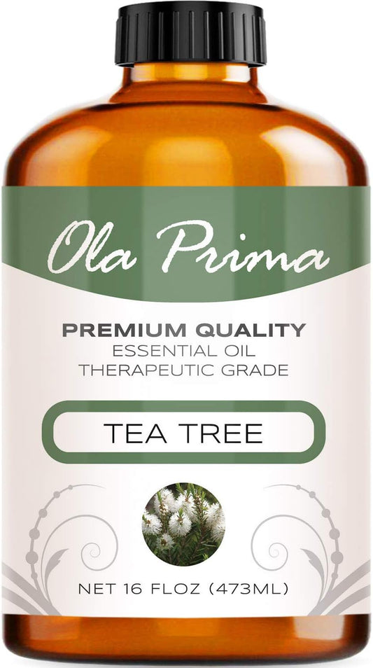 Ola Prima 16oz Tea Tree Essential Oil – Therapeutic Grade Bulk for Soap and Candle Making - Tea Tree Oil