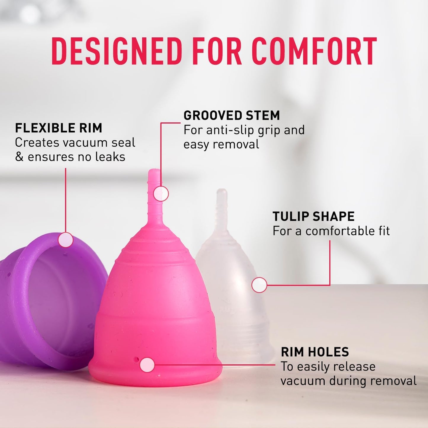 Sirona Reusable Menstrual Cup - Small for Women, Period Cup with No Rashes, Leakage or Odour and Best Alternative of Sanitary Pads