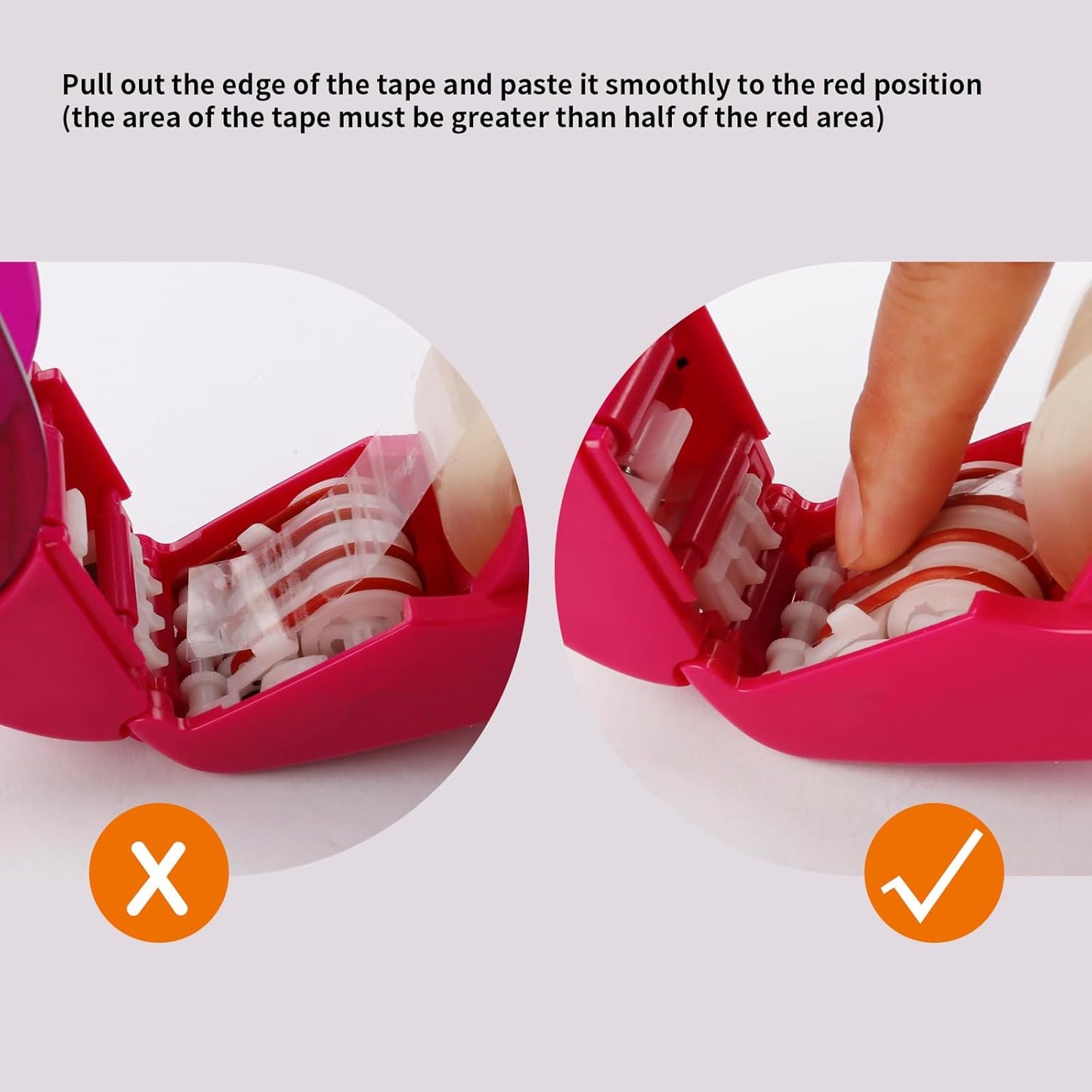 Eagle Automatic Tape Dispenser and Tape Gun. Free 1/2" (12mm) and 3/4" (19mm). Ideal for Taping Gifts, Packages, Scrapbooks and Envelopes (Pink)