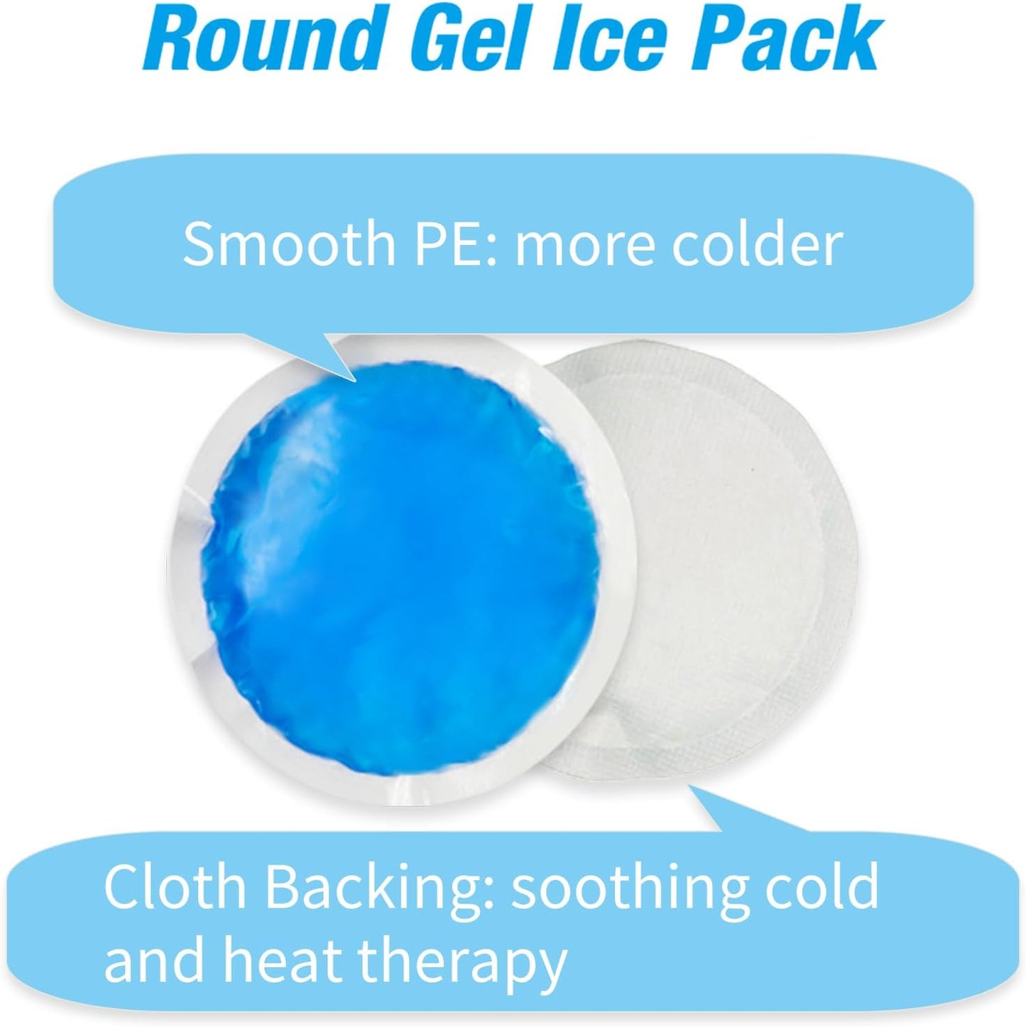 MR.ICE Small Round Ice Packs for Injuries Reusable Soft Gel Cold Packs Wrap for Kids - 12 Mini Ice Packs Cold Compress for Face After Surgery, Breastfeeding, Wisdom Teeth, Dark Circles, Kids Fever
