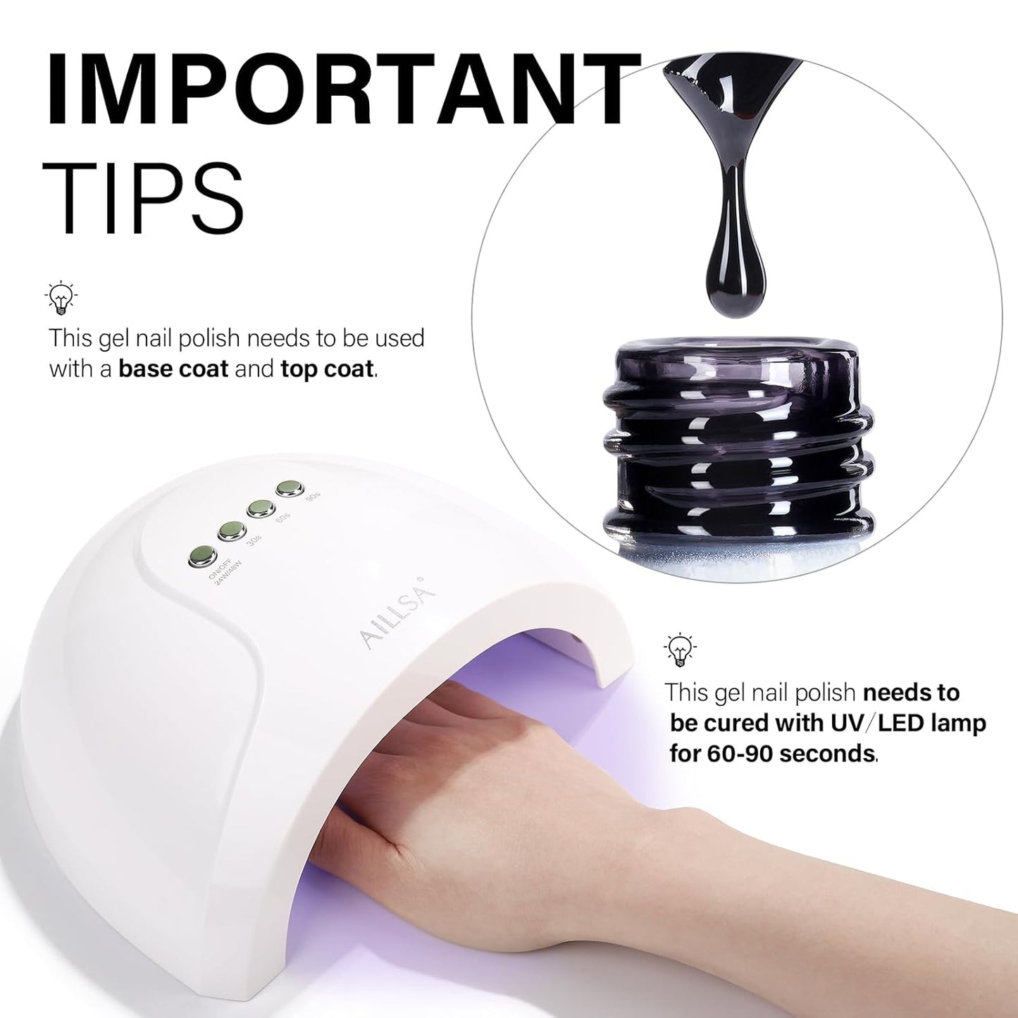 AILLSA Jelly Gel Nail Polish - Sheer Black Gel Polish Translucent Nails Gels Soak Off U V Gel Polishs Neutral Gel Polish for Nail Art Manicure DIY at Home 0.51 Fl Oz /GB48