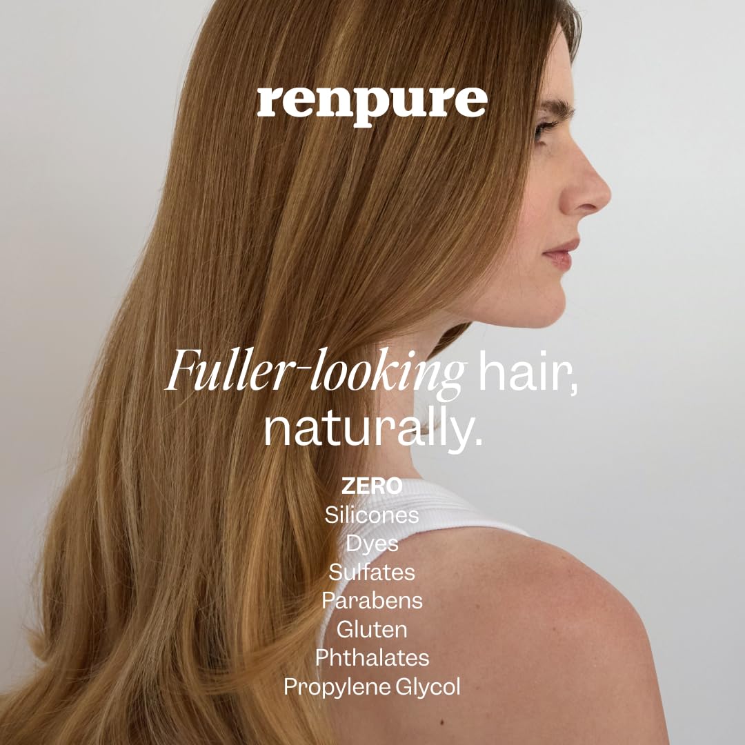 Renpure Biotin & Collagen Leave-In Conditioner Treatment - For Fuller, Thicker Looking Hair That Shines - For Fine, Thin or Limp Hair - Vitamin B7 (Biotin), Collagen - 8 Fl Oz